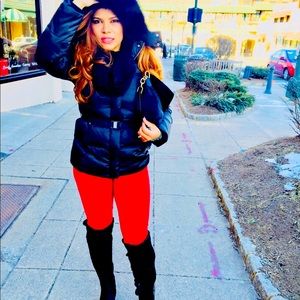 Tumi hooded Fur trim coat (Xs)